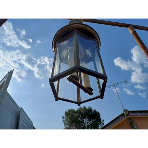Suspension Laiton et Cristal