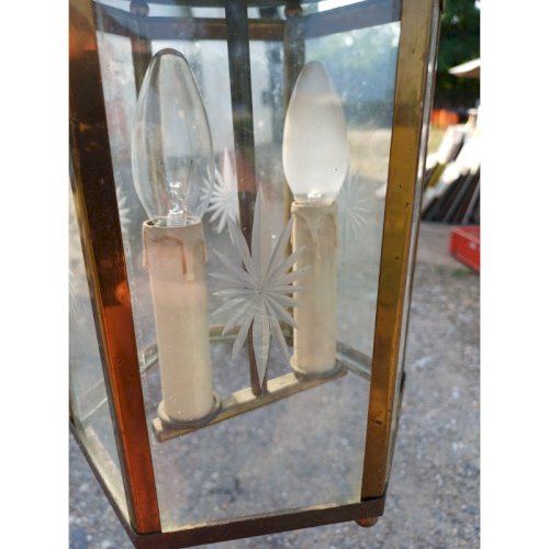 Suspension Laiton et Cristal