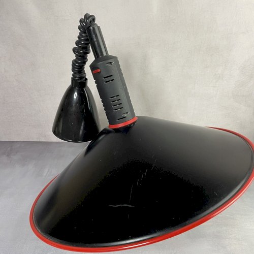 Suspension LIVAL Finland  métal vintage noir rouge style industriel