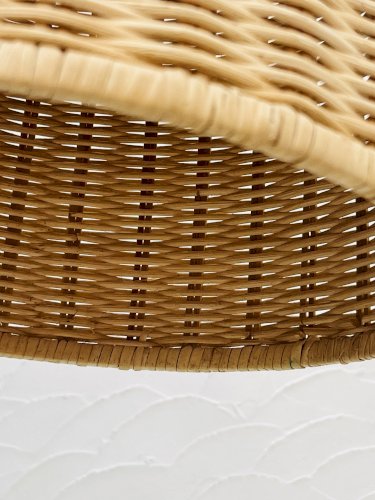 Suspension lustre en osier Ikea vintage, style bohème chic
