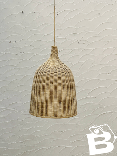 Suspension lustre en osier Ikea vintage, style bohème chic