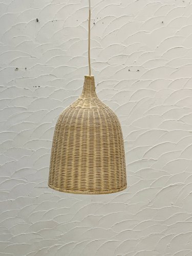 Suspension lustre en osier Ikea vintage, style bohème chic