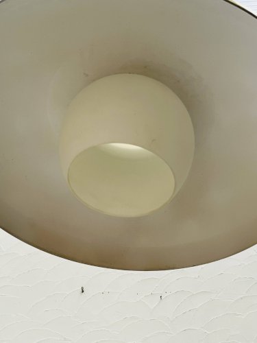 Suspension Philips vintage style Louis Kalff moutarde