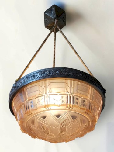 Suspension Vasque Art déco 1920-30
