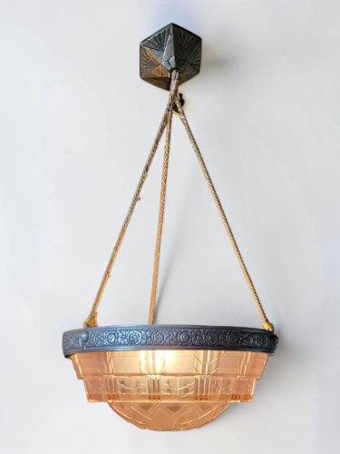 Suspension Vasque Art déco 1920-30