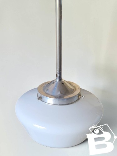 Suspension verre opalin Années 50