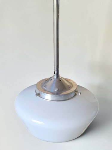 Suspension verre opalin Années 50