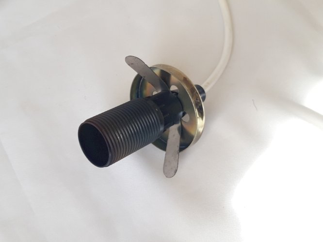 Suspension vintage abat-jour globe festonné verre sablé 