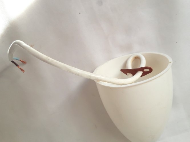 Suspension vintage abat-jour globe festonné verre sablé 