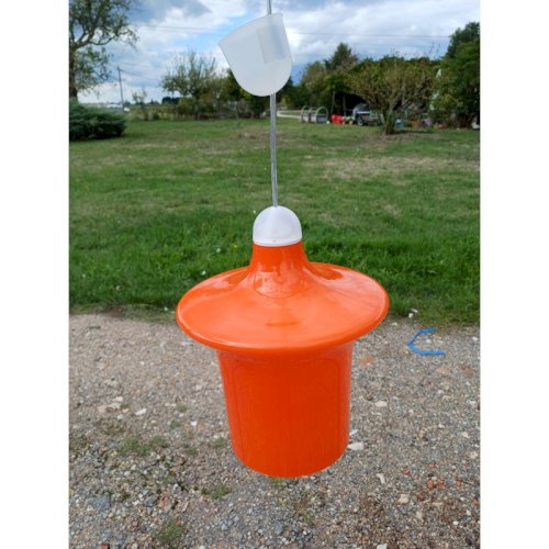 suspension Vintage des Années 70 en Opaline
