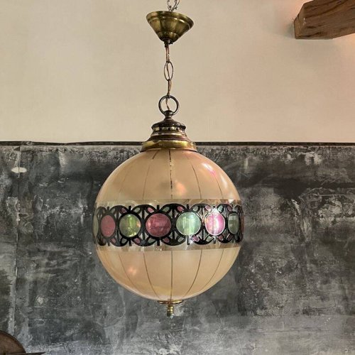 Suspension vintage esprit Art Déco