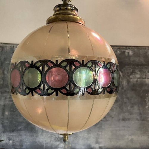 Suspension vintage esprit Art Déco