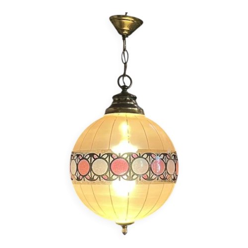 Suspension vintage esprit Art Déco