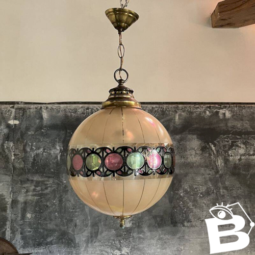 Suspension vintage esprit Art Déco