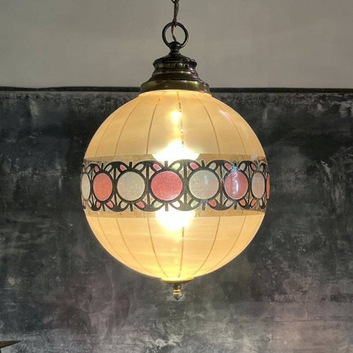 Suspension vintage esprit Art Déco