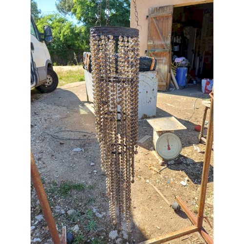 Suspension Vintage Métal et Perles Plastic