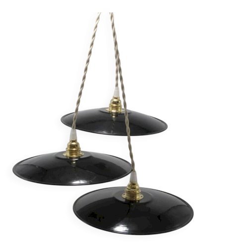 Suspensions en tôle émaillée noire