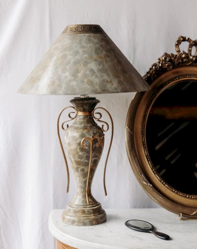 Suzanne, la grande paire de lampes effet marbre N°482