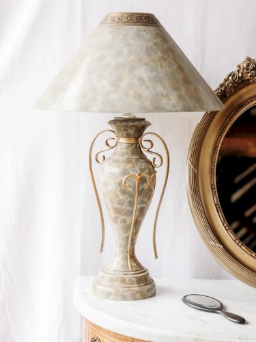 Suzanne, la grande paire de lampes effet marbre N°482