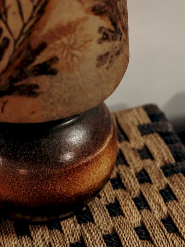 Suzanne, la lampe en céramique et parchemin N°453