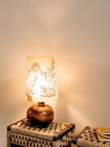 Suzanne, la lampe en céramique et parchemin N°453