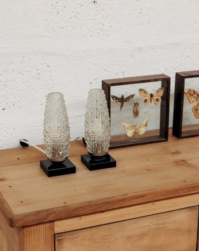 Suzette, la paire d'appliques en verre N°105