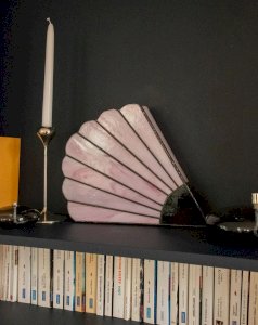 Suzette, l'applique éventail en verre rosé N°125