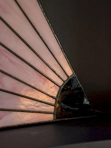 Suzette, l'applique éventail en verre rosé N°125