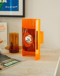 Suzette, the Space Age wall lamp in orange plexiglass No. 122
