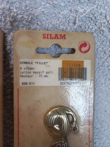 Symboles Fille/Garçons Pour Porte En Laiton ...........2418