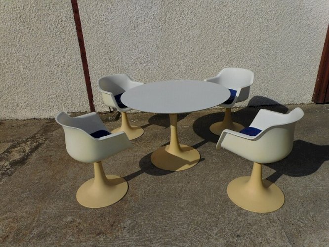 TABLE + 4 FAUTEUILS DE SALLE A MANGER GROSFILEX