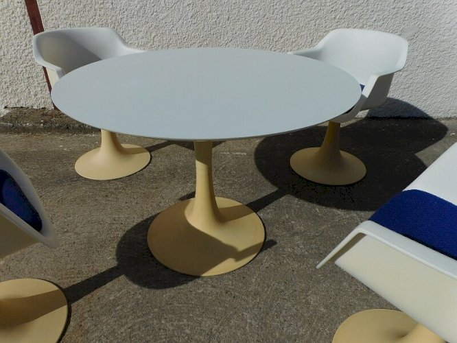 TABLE + 4 FAUTEUILS DE SALLE A MANGER GROSFILEX