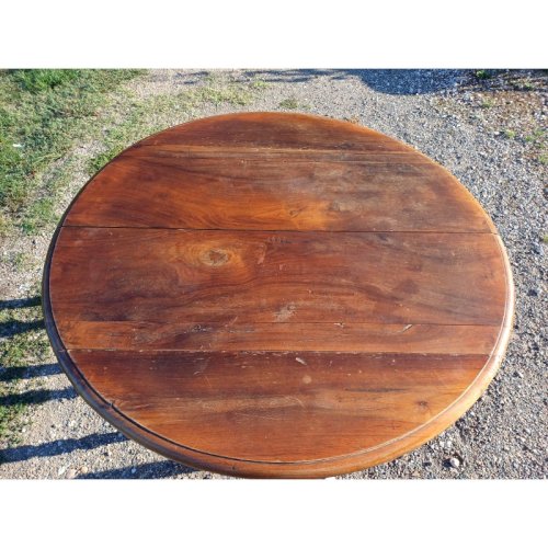 Table 6 Pieds en Noyer 19 éme Ouvrante avec Rallonges