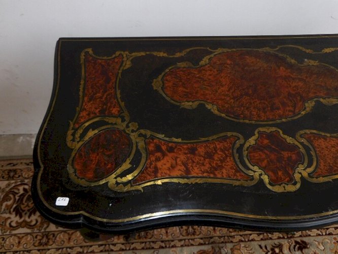 TABLE A JEUX NAPOLEON III SIGNEE HOEFER
