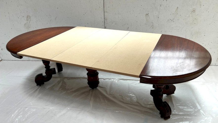 Table a pied central Napoléon III Acajou massif XIX siècle