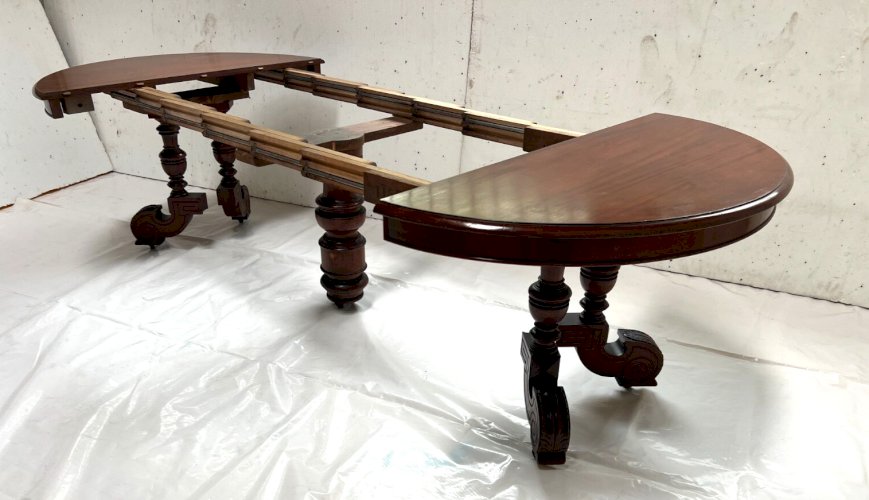 Table a pied central Napoléon III Acajou massif XIX siècle