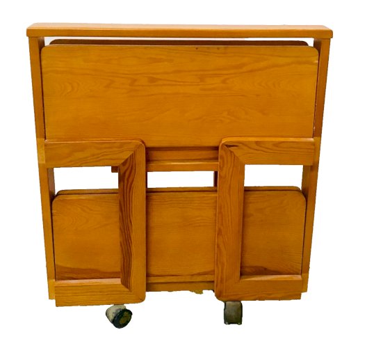 Table basse a système pliable en sapin massif XX siècle