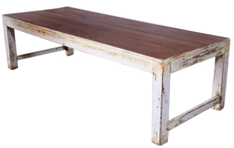 Table basse ancienne en teck birman