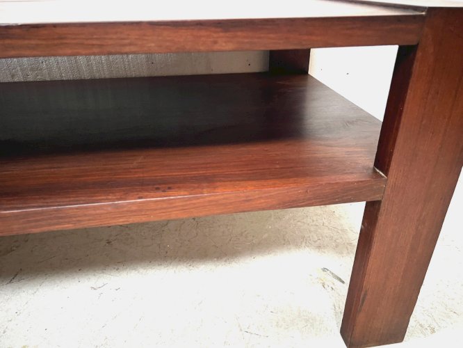 Table basse Art Déco en acajou et placage XX siècle