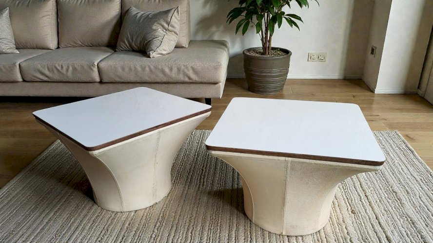 Table basse / bout de canapé Bernard Brunier 1960s