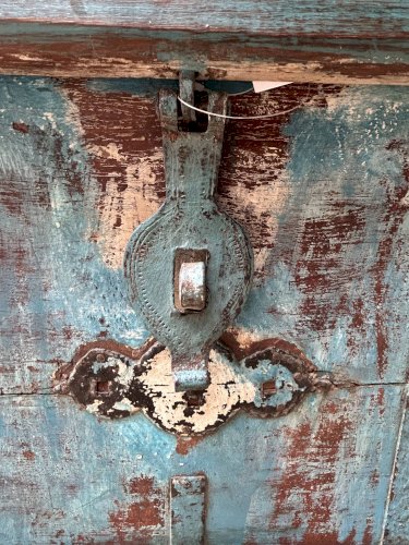 table basse - coffre en teck birman avec patine dorigine