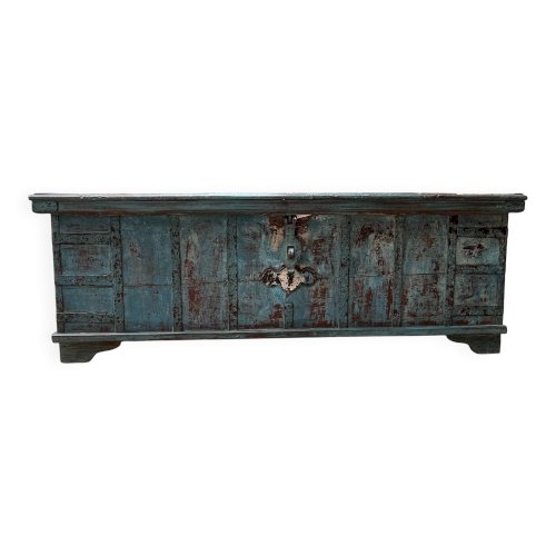 table basse - coffre en teck birman avec patine dorigine