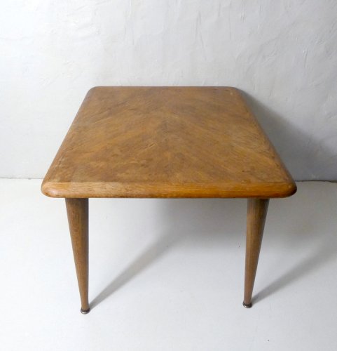 table basse d'appoint Vintage en bois pieds compas Design années 1950/60