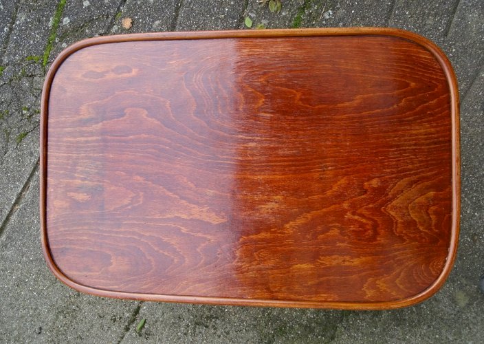 Table basse de Kohn , 1910 hors catalogue, No Thonet , legno curvato