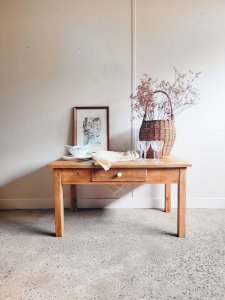 Solid wood coffee table