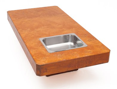 Elm burl coffee table