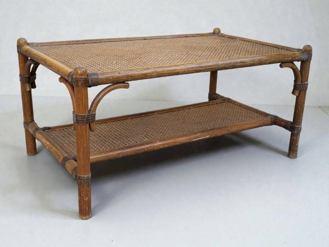 Table basse en rotin