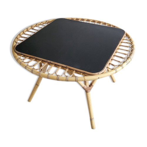 Table basse en rotin