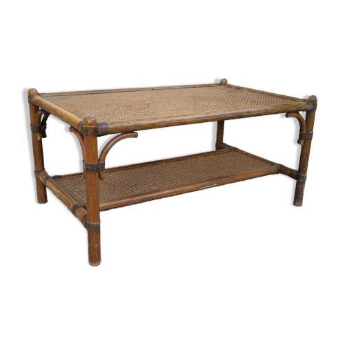 Table basse en rotin
