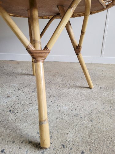 Table basse en rotin